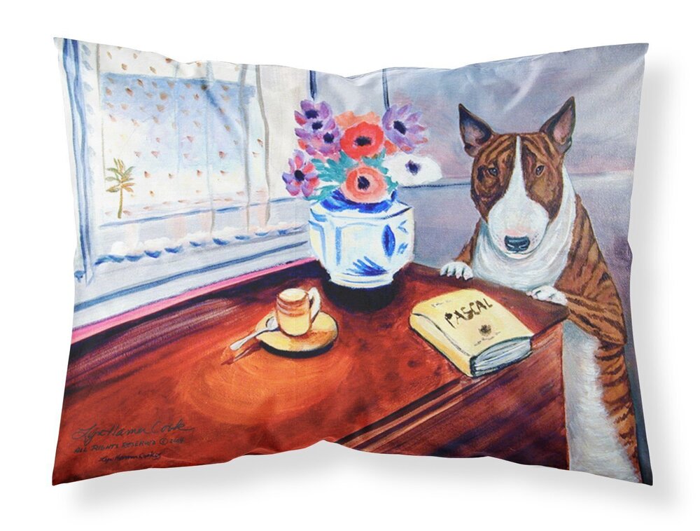 4791 7249PILLOWCASE Bull Terrier Fabric Standard Pillowcase Lightweight
